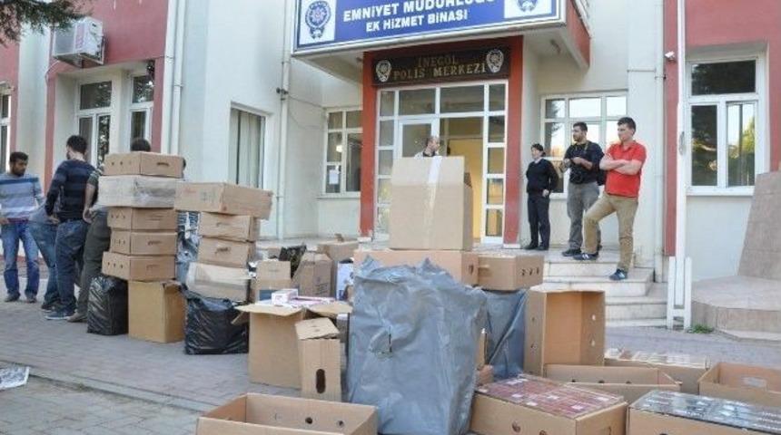 Ahırda &Ccedil;ay Paketleri İ&ccedil;inde 30 Bin Paket Ka&ccedil;ak Sigara Ele Ge&ccedil;irildi