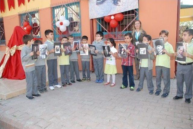 75. Yıl Ortaokulu Bahçesinde Atatürk Büstü Açıldı