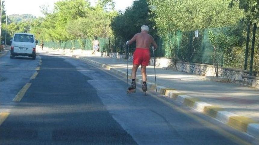 75&rsquo;lik Rus Turist Karayolunda Paten Kaydı