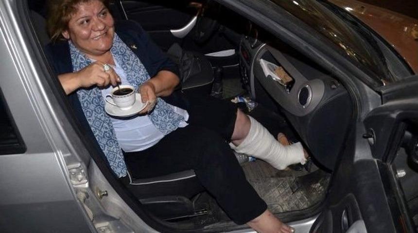 &Uuml;zeri &ouml;rt&uuml;l&uuml; mazgalı fark edemeyen aday adayı hastanelik oldu