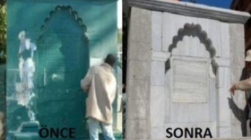 Tarihi &ccedil;eşmeler aslına uygun hale getirildi