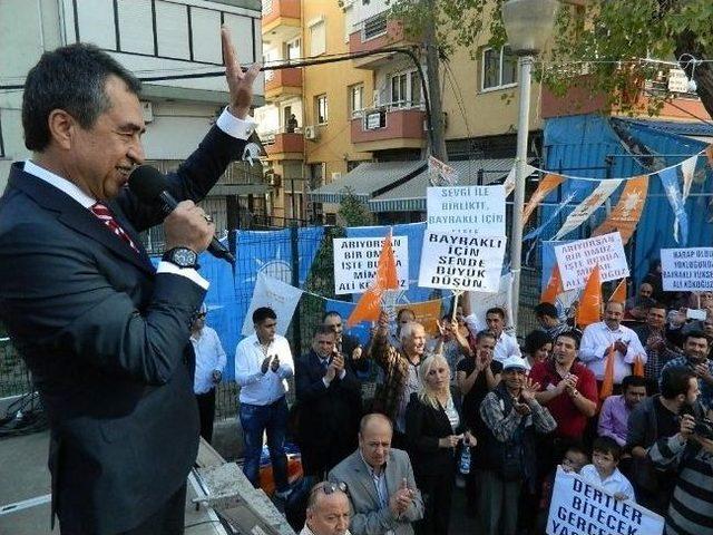 Bayraklı'da Miting Gibi Aday Adaylığı Açıklaması