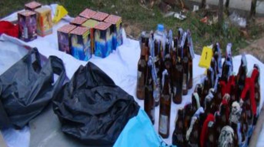 Maltepe'de &ccedil;ok sayıda molotof bombası ele ge&ccedil;irildi