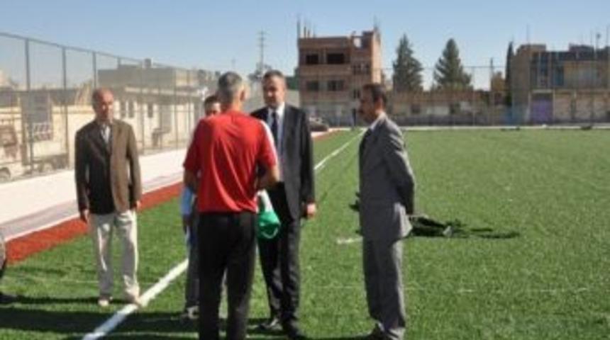 Kaymakam Sarı, Yapımı Devam Eden Sahayı Denetledi