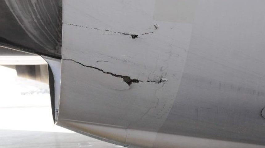 Bagaj Aracı U&ccedil;ağa &Ccedil;arptı