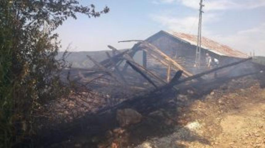 Doğanyurt&rsquo;ta 3 Samanlık Yandı