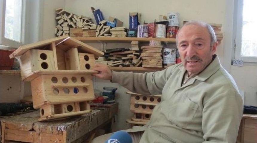 (&ouml;zel Haber) &Ccedil;ankaya K&ouml;şk&uuml;ne 90 Tane Kuş Yuvası Yaptı