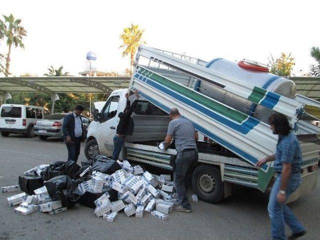 Mersin de Kaçak Sigara Operasyonu 2