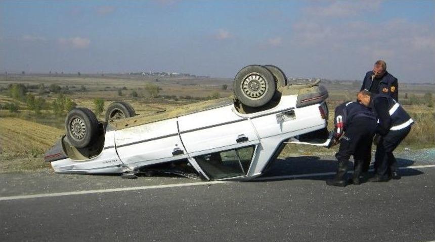 Otomobil Takla Attı: 1 Yaralı