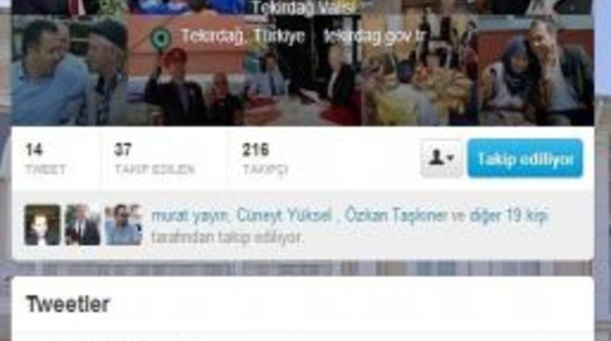 Vali M&uuml;jdeyi Twitter&rsquo;dan Verdi
