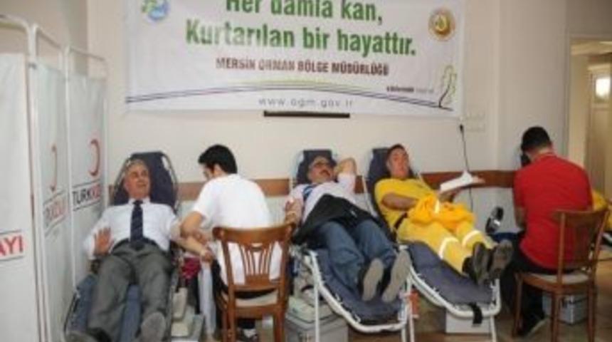 Mersin Orman B&ouml;lge M&uuml;d&uuml;rl&uuml;ğ&uuml;'nde Kan Bağışı