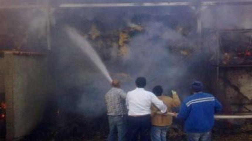 Mandırada Korkutan Yangın