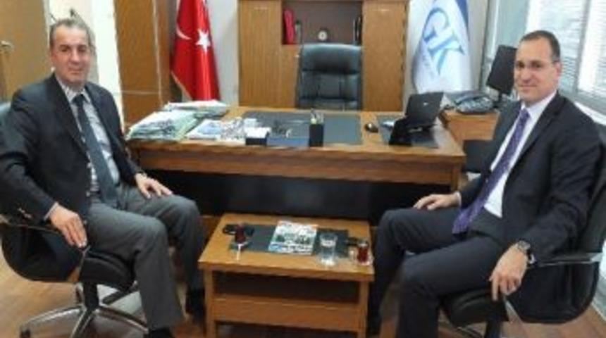 Didim Kaymakamı Emiroğlu'ndan Sgk İl&ccedil;e M&uuml;d&uuml;r&uuml; Kocaoğlu'na Ziyaret