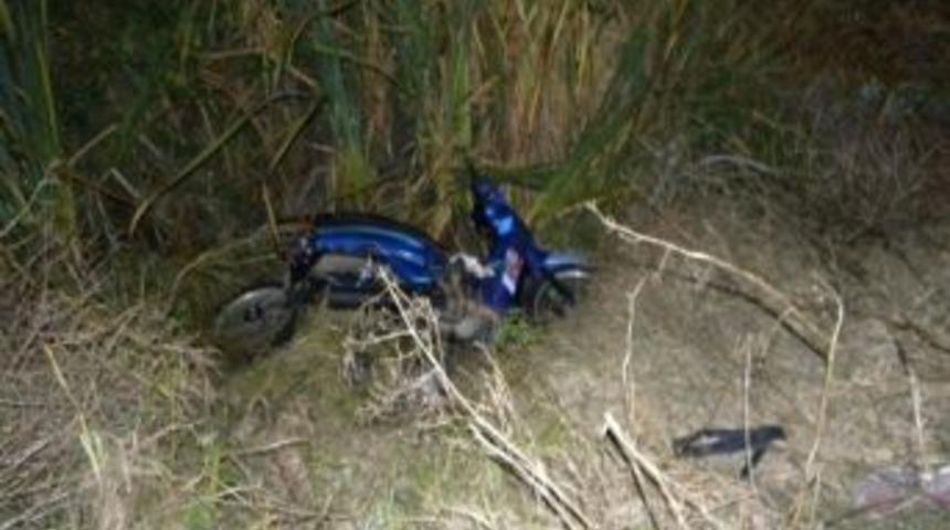 &Ccedil;alınan Motosiklet Derede Bulundu