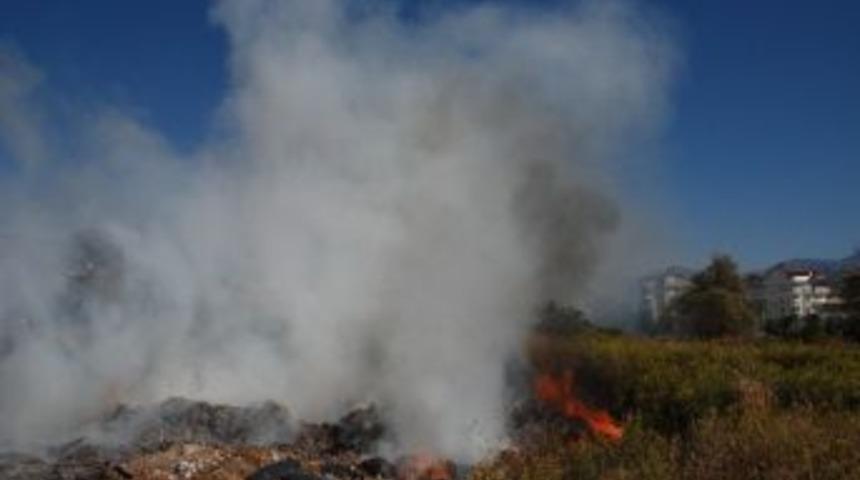 Gazipaşa'da Çöp Yangını