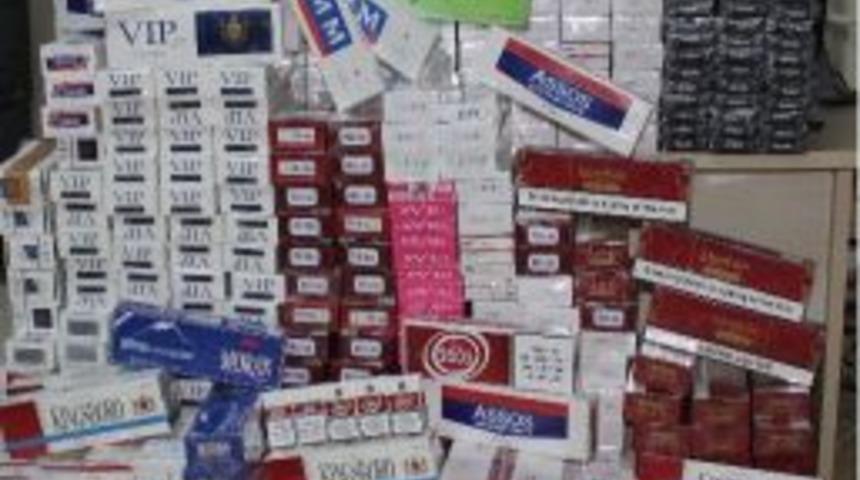 Karam&uuml;rsel'de 7 Bin Paket Ka&ccedil;ak Sigara Ele Ge&ccedil;irildi