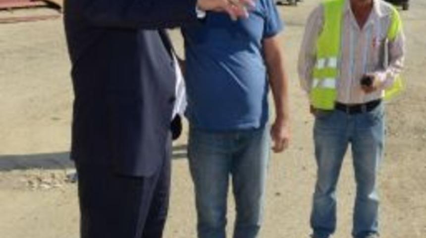 Başkan &Ouml;zcan Yeni Otogar İnşaatında İncelemelerde Bulundu