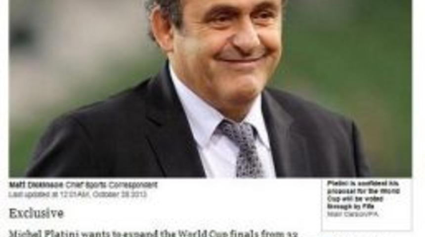 Platını&rsquo;den Fıfa'ya D&uuml;nya Kupası Tavsiyesi