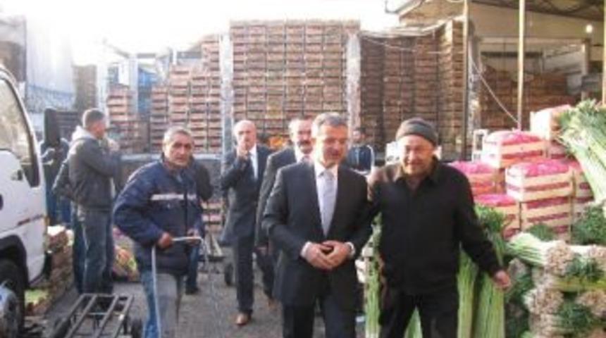 Başkan Köşker'den Hal Ve Otogar'da İnceleme