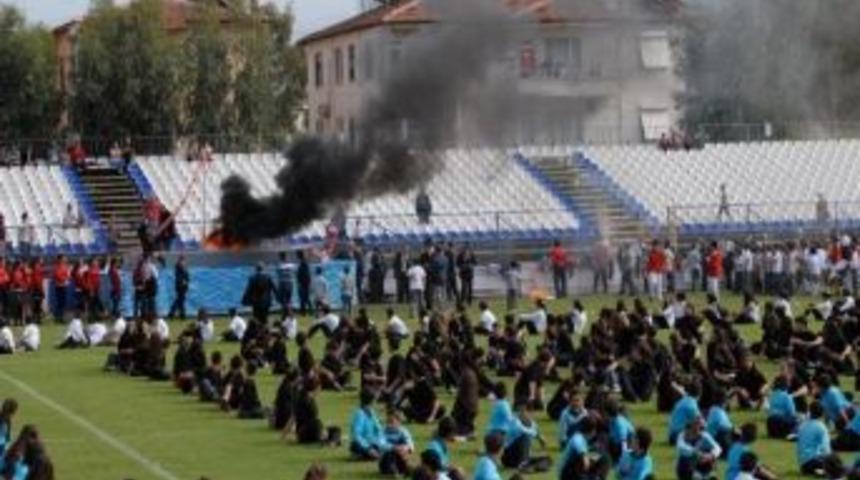 Temsili Bandırma Vapurunda &Ccedil;ıkan Yangın Korkuttu