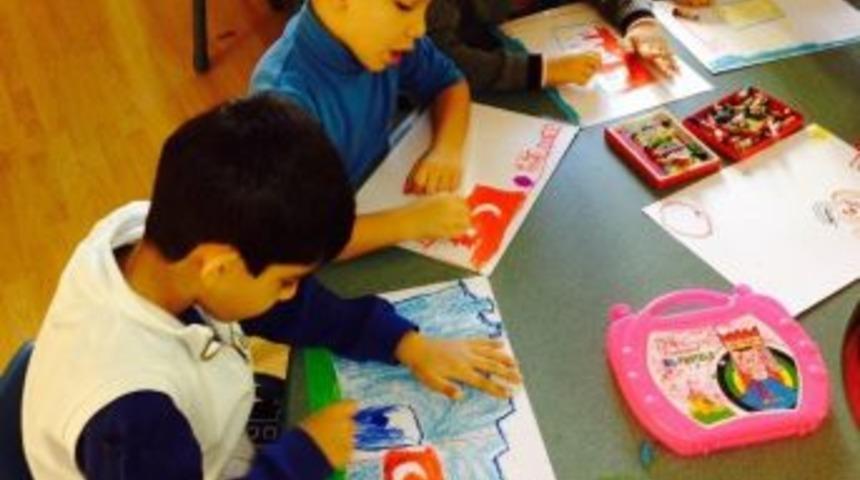 Gkv&rsquo;li Miniklerin Cumhuriyet Resim Sergisi A&ccedil;ıldı