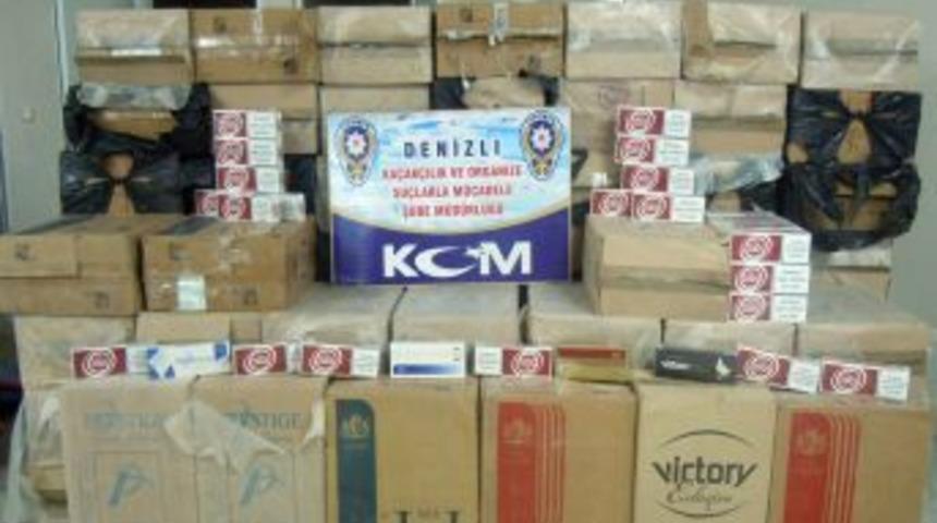 Denizli&rsquo;de 40 Bin Paket Ka&ccedil;ak Sigara Ele Ge&ccedil;irildi