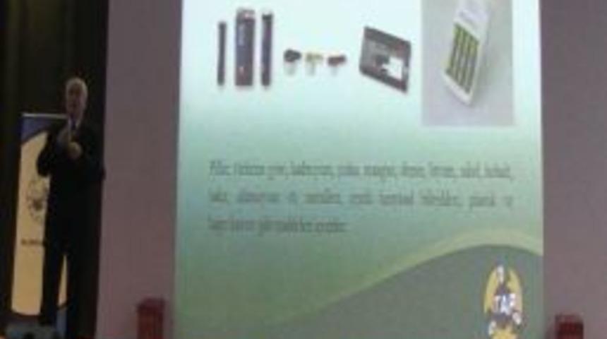 "Atık Piller, Atıklarla Birlikte &Ccedil;&ouml;pe Atılmamalı"