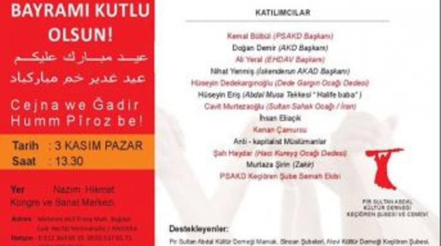 Arap Alevilerinin &lsquo;Ğadir Humm Bayramı' Ankara&rsquo;da Kutlanacak