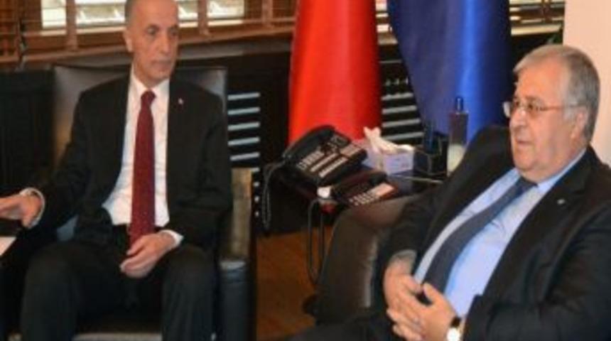 Dsp Genel Başkanı T&uuml;rker'den T&uuml;rker'den T&uuml;rk-iş Başkanı Atalay'a Ziyaret