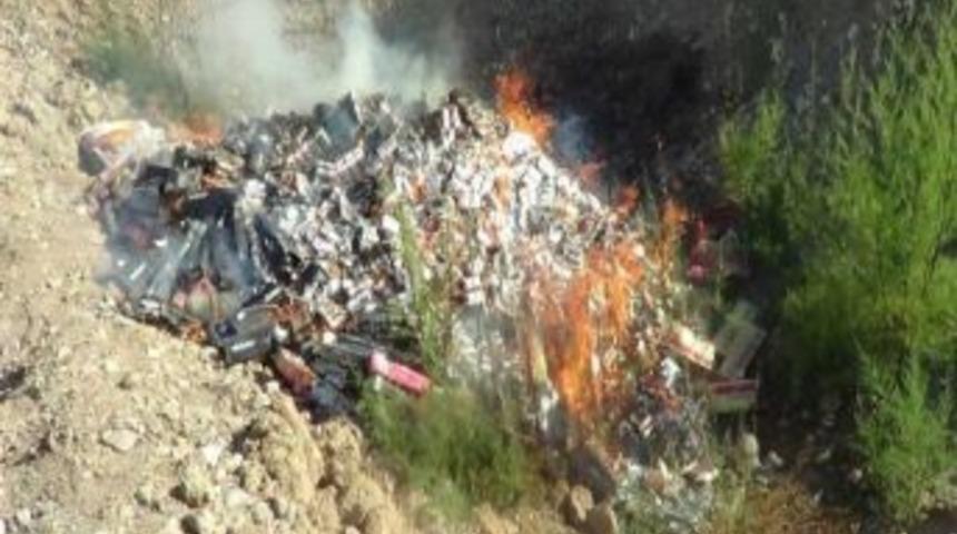 80 Bin Paket Sigara İmha Edildi