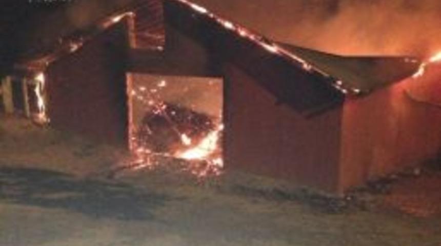 Havza'da Samanlık Yangını