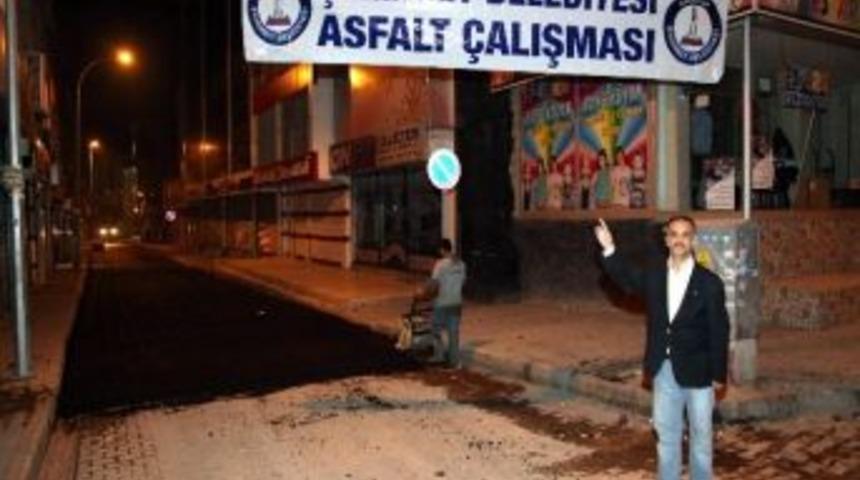 Şahinbey Belediyesi Esnaf Mağdur Olmasın Diye Gece Asfalt &Ccedil;alışması Yaptı