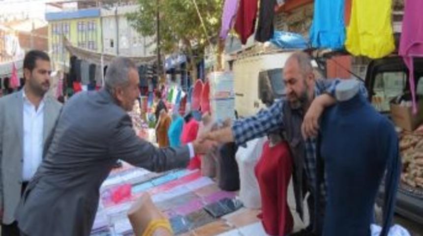 G&uuml;neş, Pazarcı Esnafını Ziyaret Etti