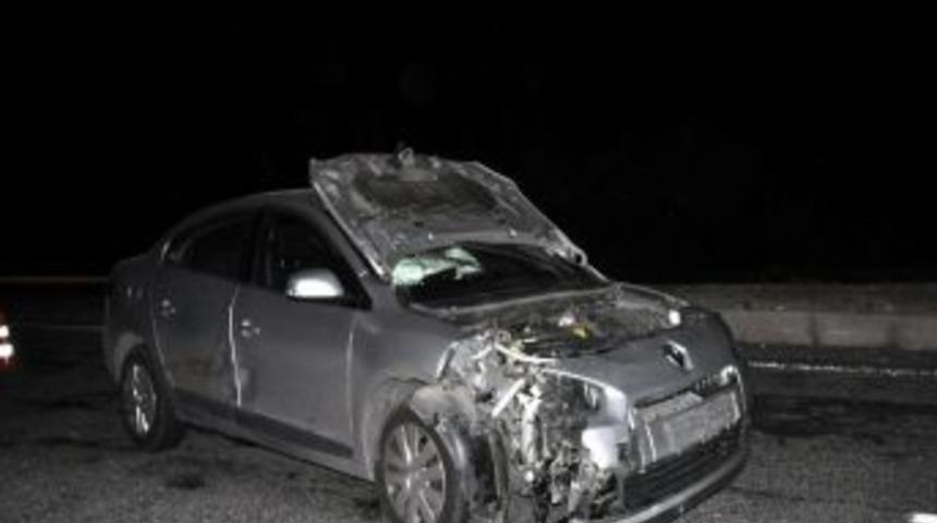 Nevşehir&rsquo;de Otomobil Domuz S&uuml;r&uuml;s&uuml;ne &Ccedil;arptı