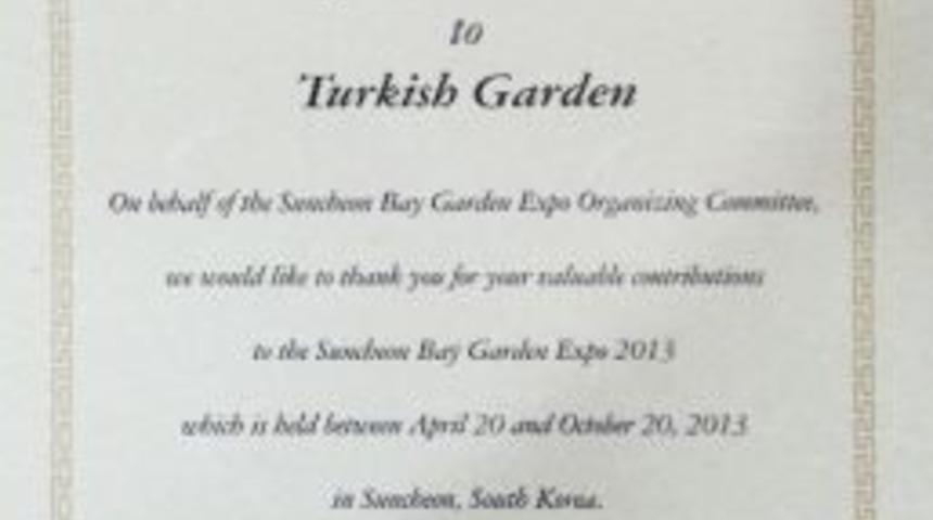 Kore&rsquo;den T&uuml;rk Bah&ccedil;esine Teşekk&uuml;r