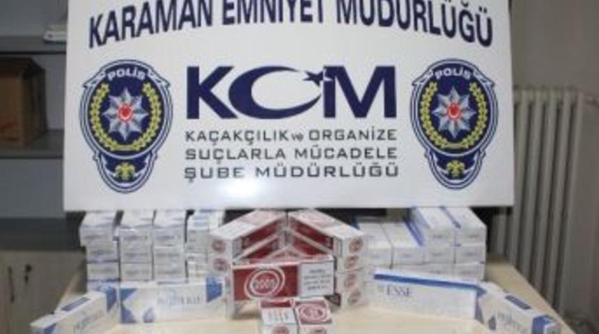 Karaman'da Bin 740 Paket Ka&ccedil;ak Sigara Ele Ge&ccedil;irildi
