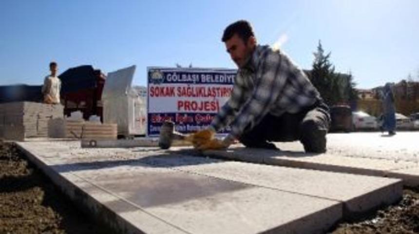 G&ouml;lbaşı'nın Sokak Ve Kaldırımlarına Yeni İmaj