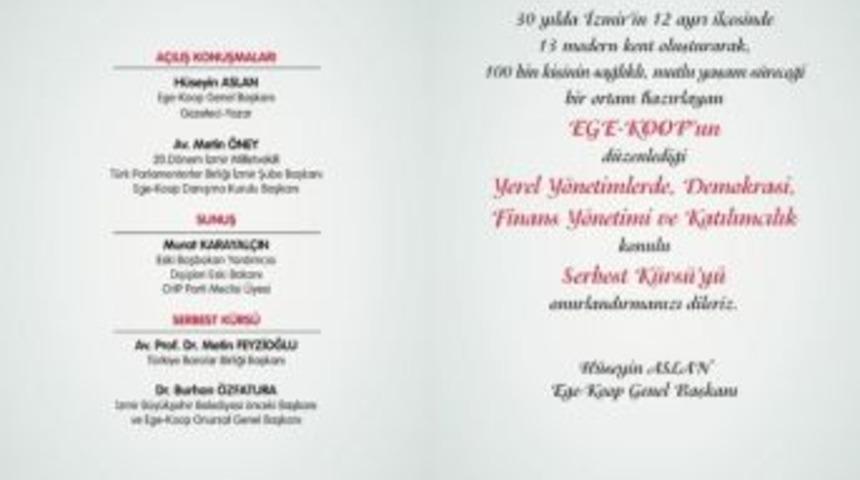 Ege Koop'tan "serbest K&uuml;rs&uuml;"
