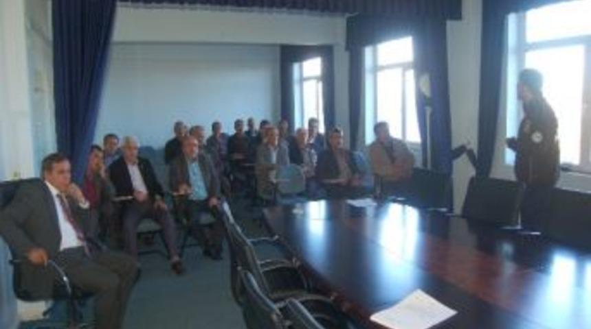 Lapsekili Muhtarlara Afetten Korunma Yolları Anlatıldı