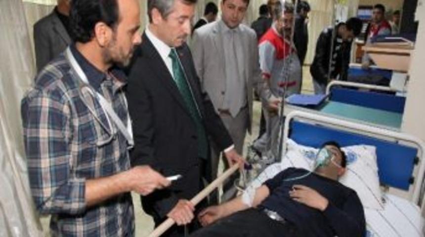 Başkan Tahmazoğlu, Yaralıları Hastanede Ziyaret Ederek Acil Şifalar Diledi