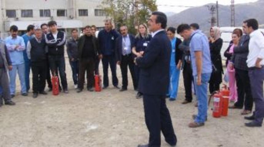 Hastanede Tatbikat Ger&ccedil;ekleştirildi