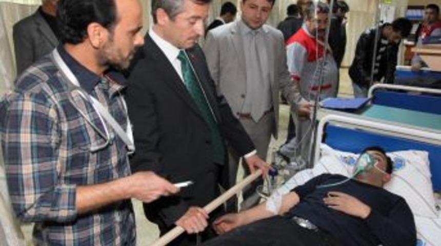 Başkan Tahmazoğlu, Yangında Yaralanan Vatandaşları Ziyaret Etti