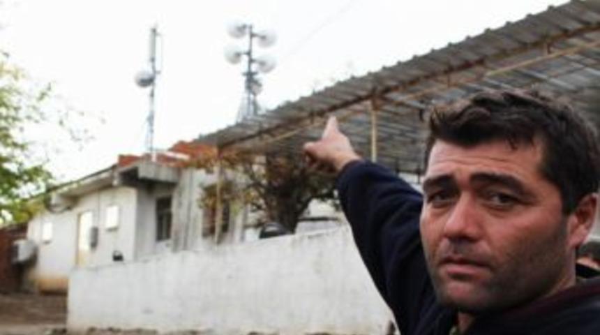 K&ouml;yde tepki &ccedil;eken baz istasyonuna molotoflu saldırı