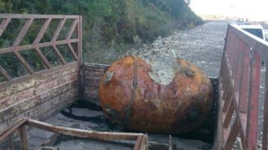 Sinop'ta 25o kilo ağırlığında denizaltı mayını bulundu