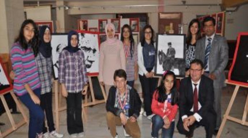 Reyhanlı'da Atat&uuml;rk Resim Sergisi A&ccedil;ıldı