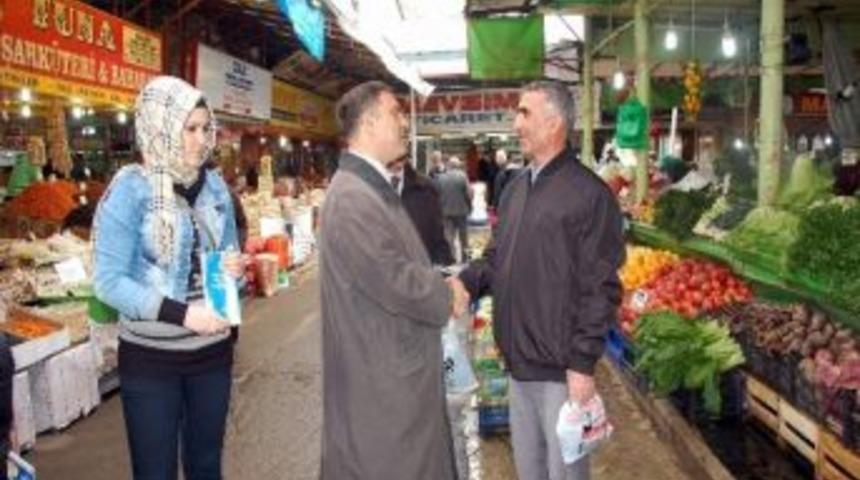Ak Parti Belediye Başkan Aday Adayı Adem Işık, Esnafları Ziyaret Etti