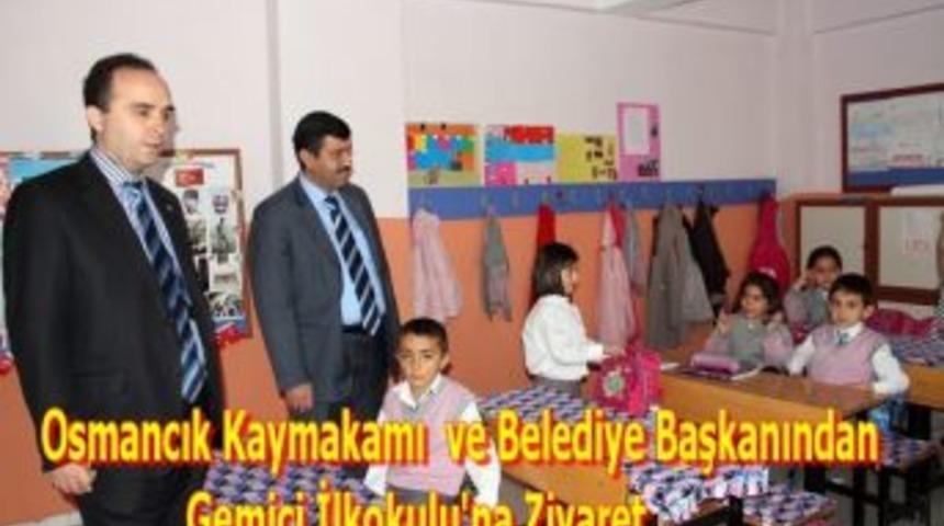 Osmancık Kaymakamı ve  Başkandan Gemici İlkokulu'na s&uuml;rpriz ziyaret