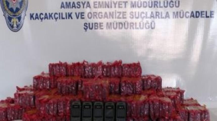 Amasya&rsquo;da 350 Ka&ccedil;ak Cep Telefonu Yakalandı