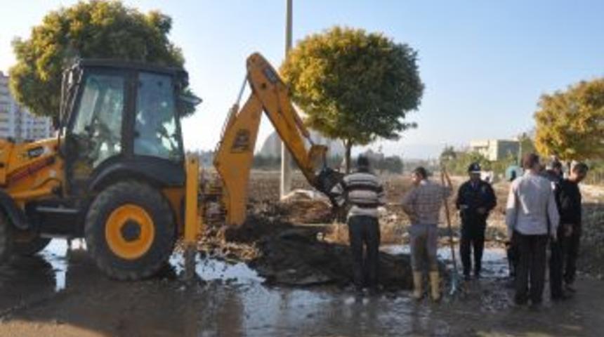 Kadirli'de Doğal Gaz Borusu Delindi