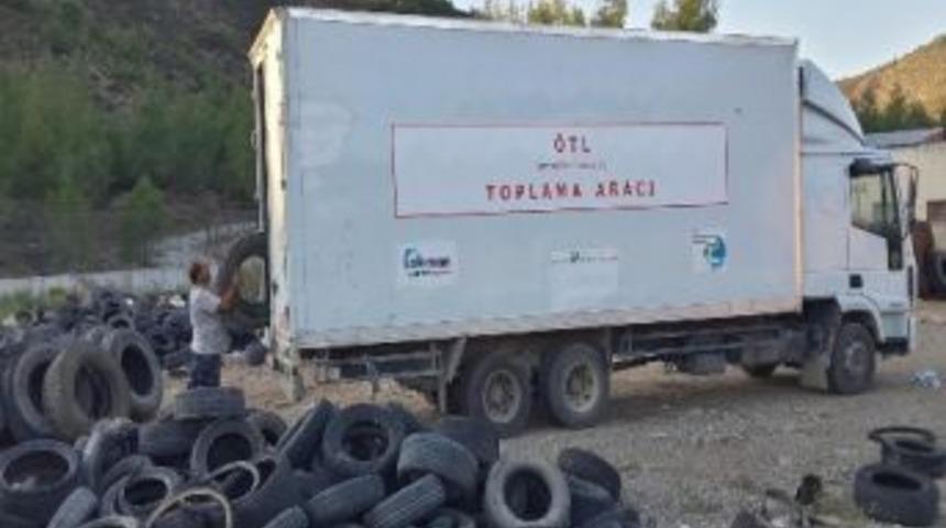 Fethiye'de 162 Ton Ömrünü Tamamlamış Lastik Geri Dönüştürüldü